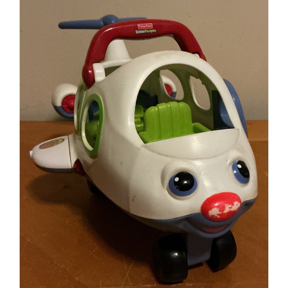 Fisher Price 2005 Little People Jet Airplane Working Lights Sounds Vintage‎ Toy.